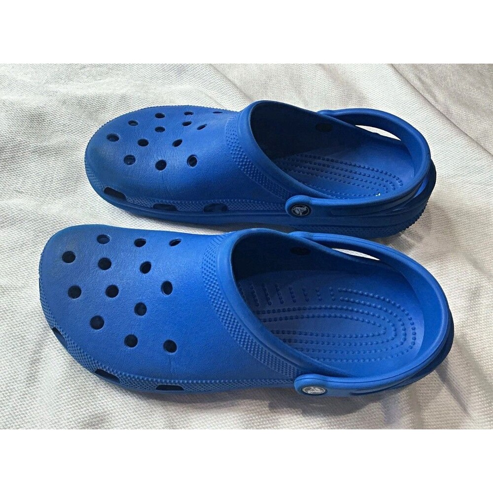 Crocs Men’s Size 13 Blue Clog Sandals Slip-On with Heel Strap